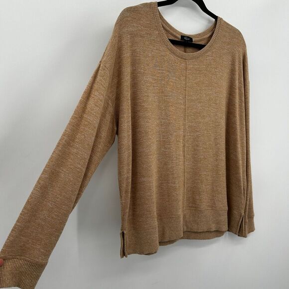 RAILS Heather Camel Brown Iggy Relaxed Fit Stretch Long Sleeve Sweater Top Large - Picture 7 of 9